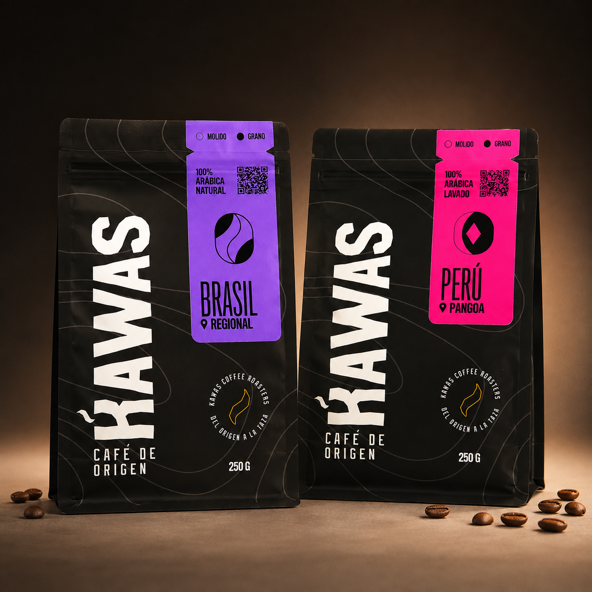 Pack Dúo Descubrimiento FranVics con cafés Brasil y Perú