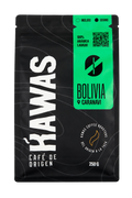 Bolsa de café KAWAS Bolivia Caranavi lavado, 250 g, fondo transparente