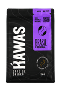 Bolsa de café KAWAS Brasil Carmo de Minas Natural, 250 g, fondo transparente